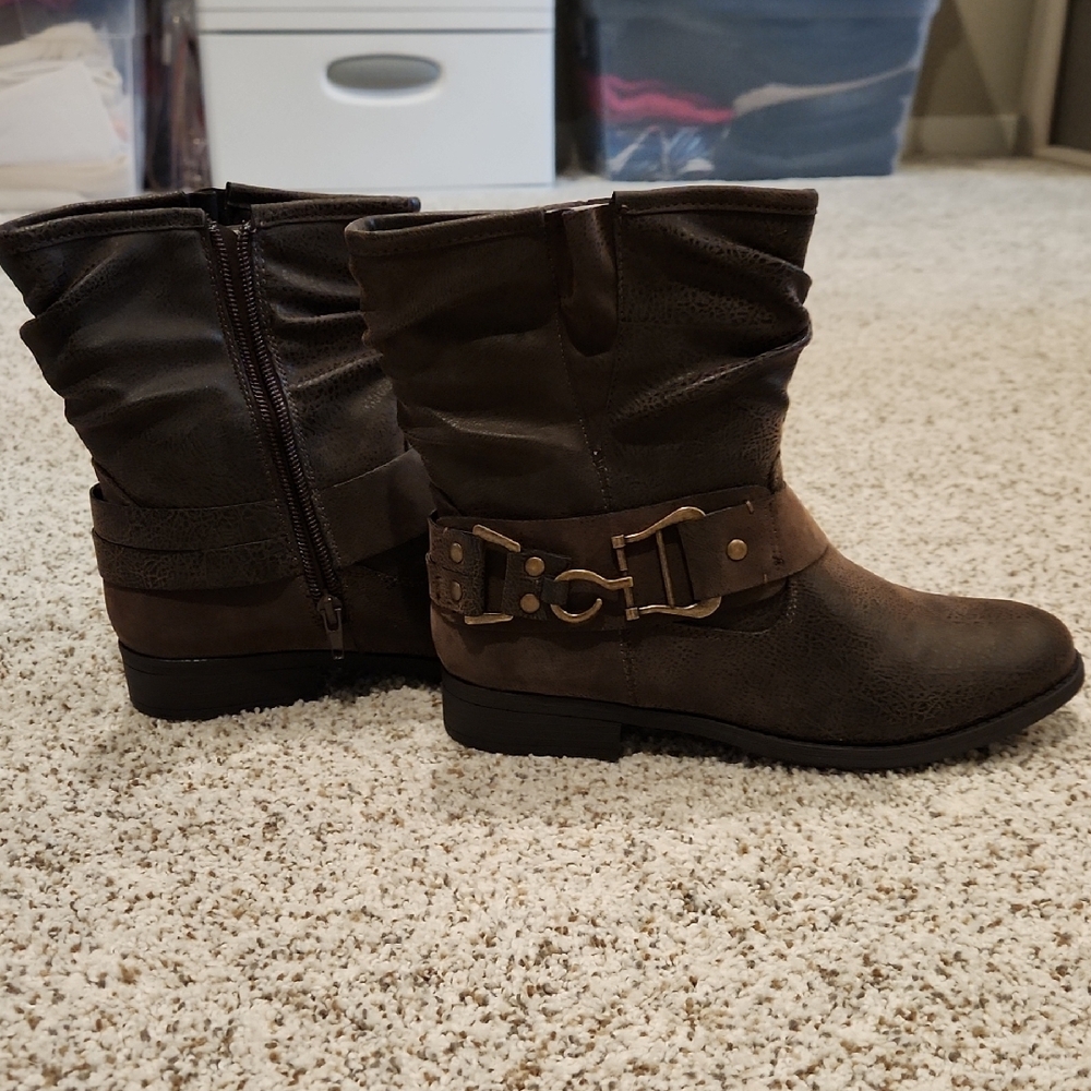 Maurices Brown Heeled Boots